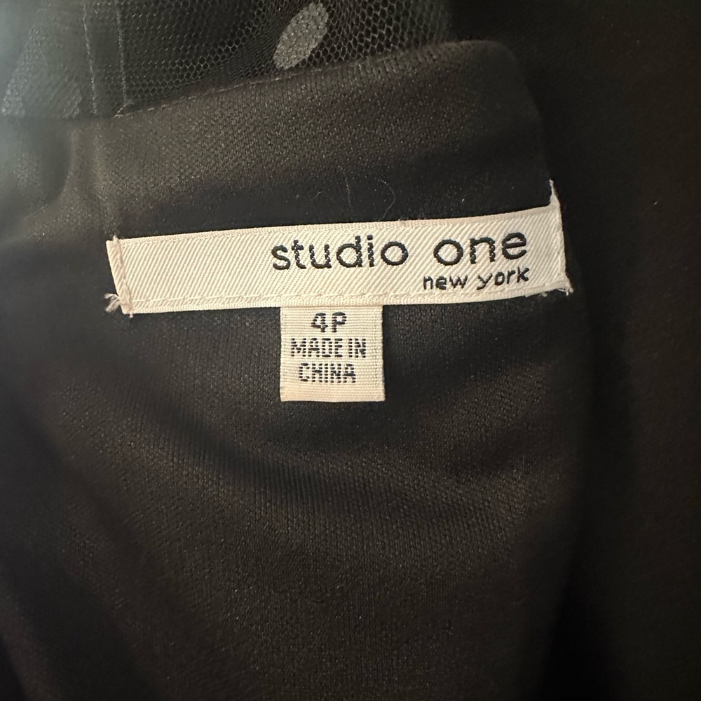 Studio One Black Dress with Sheer Detail - Picture 2 of 4